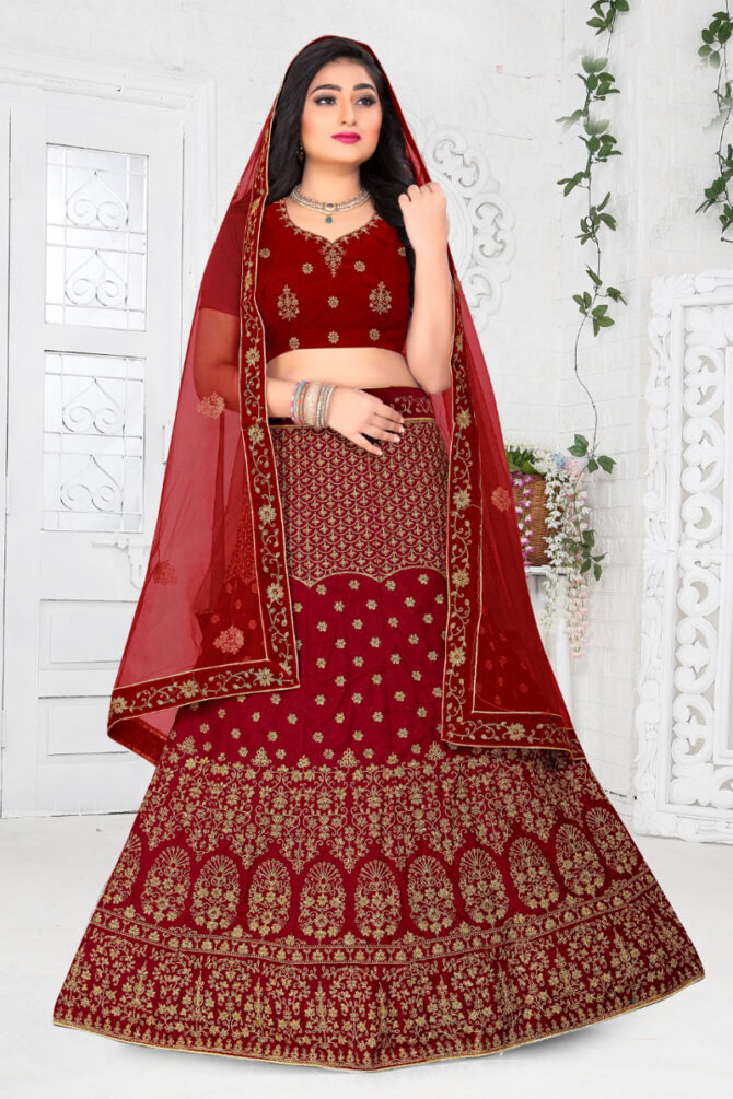 Lovely A Velvet Lehenga Choli 01