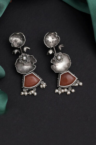 Brown Color Oxidised Earrings