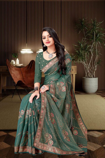 Designer Chiffon Silk Saree