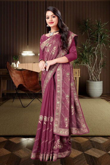 Designer Chiffon Silk Saree