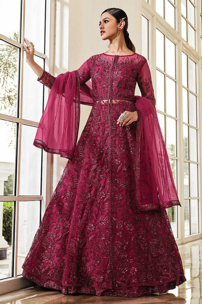 Heavy Net Salwar Suit 200732B 01