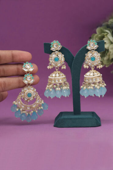 Kundan Earrings With Tikka