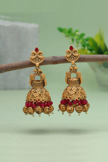 Rajwadi Matte Gold Earrings