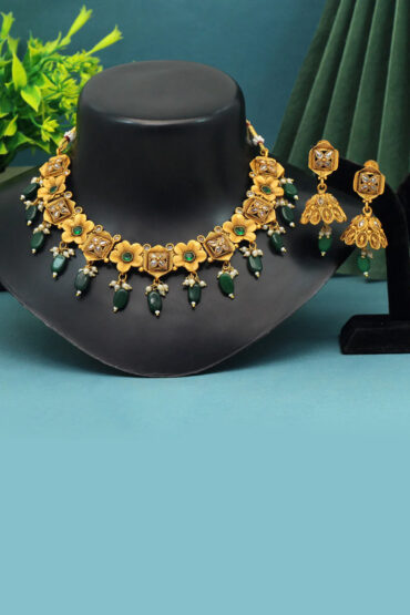 Rajwadi Temple Necklace Set