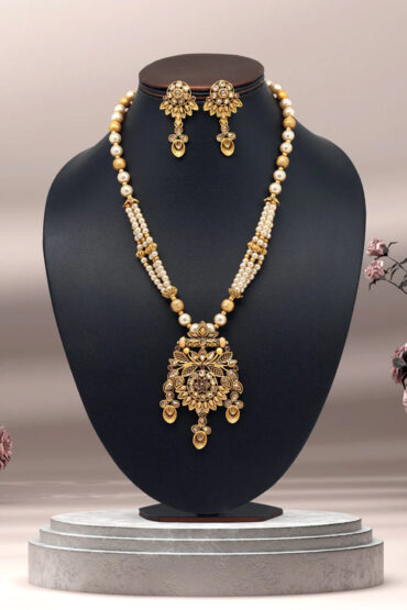 Rajwadi Temple Necklace Set