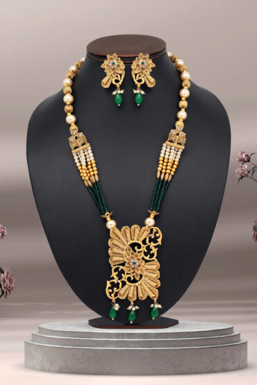 Rajwadi Temple Necklace Set