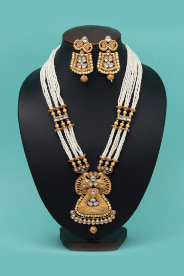 Rajwadi Temple Necklace Set