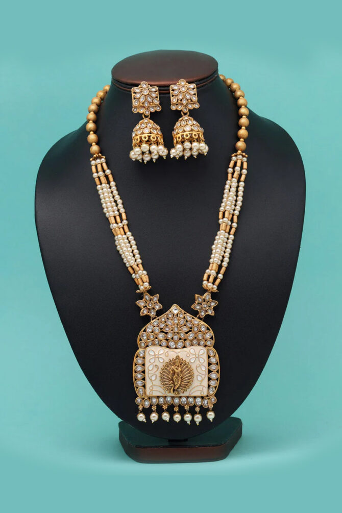 Rajwadi Temple Necklace Set