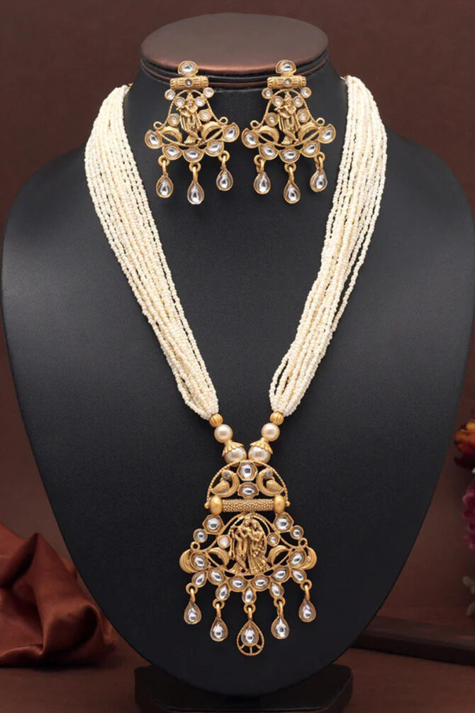 Rajwadi Temple Necklace Set