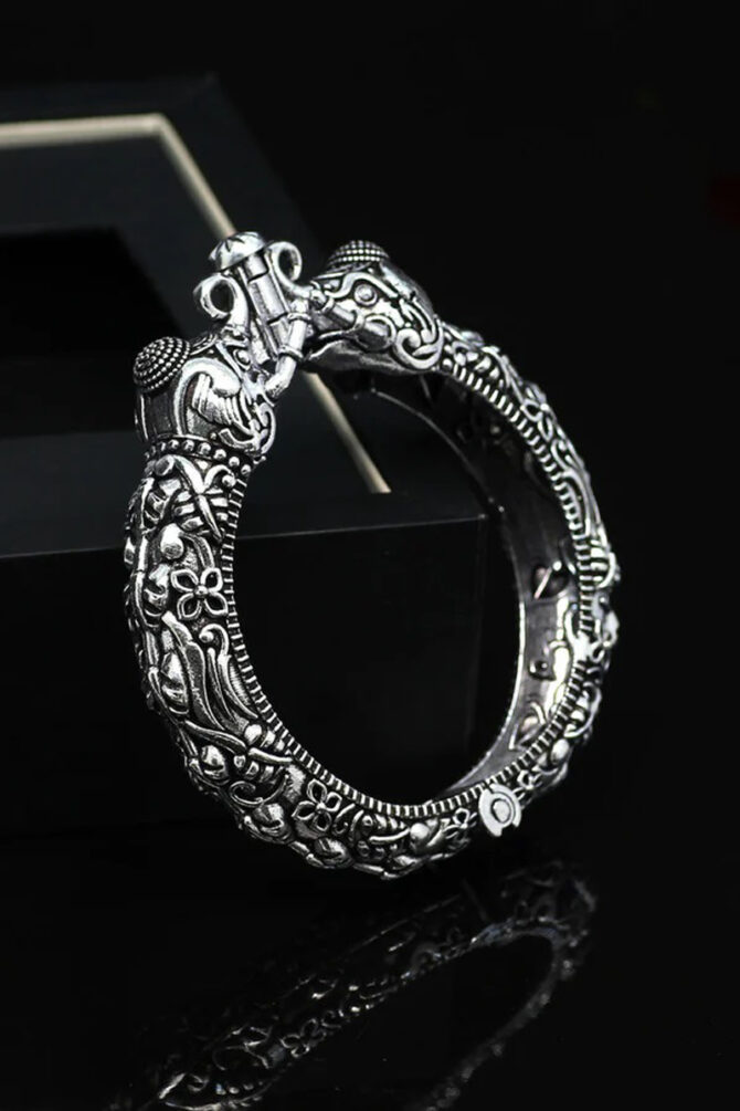 Silver Color Oxidised Bracelet 2162