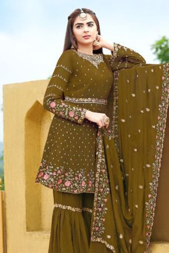 Zaraa Georgette Gharara Suit