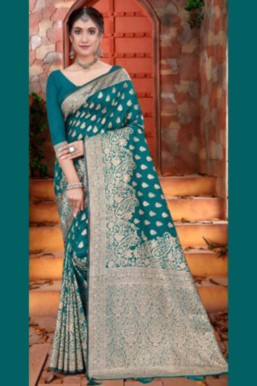 Katan Silk Saree in Blue