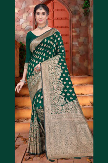 Katan Silk Saree in Green