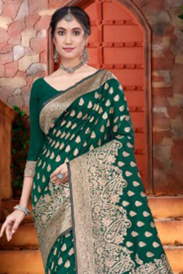 Katan Silk Saree in Green