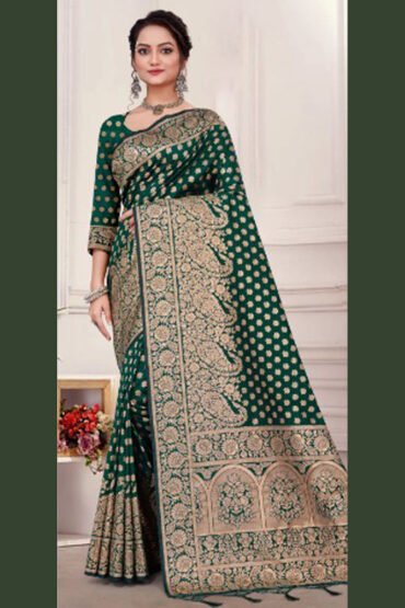 Katan Silk Saree in Green