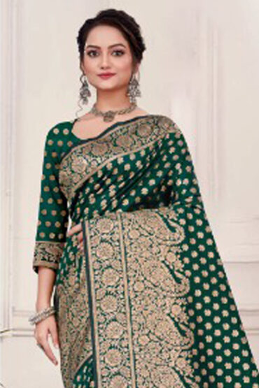 Katan Silk Saree in Green