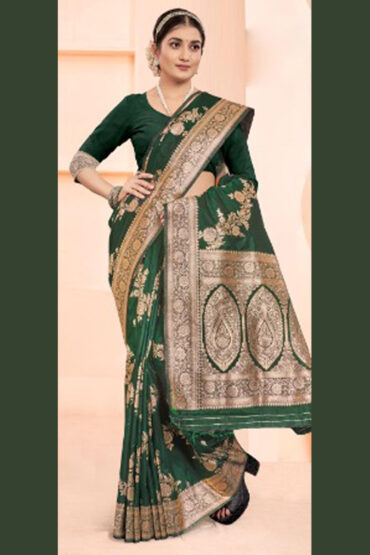 Katan Silk Saree in Green