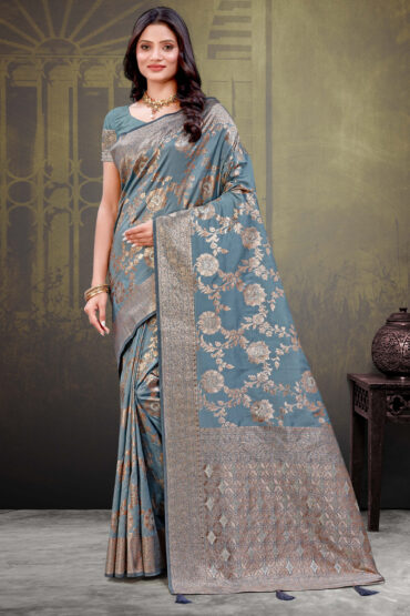 Katan Silk Saree in Green