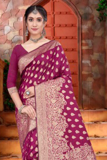 Katan Silk Saree in Maroon