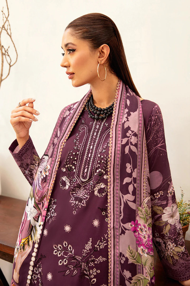 Ramsha Luxury Lawn Salwar Suit in Purple