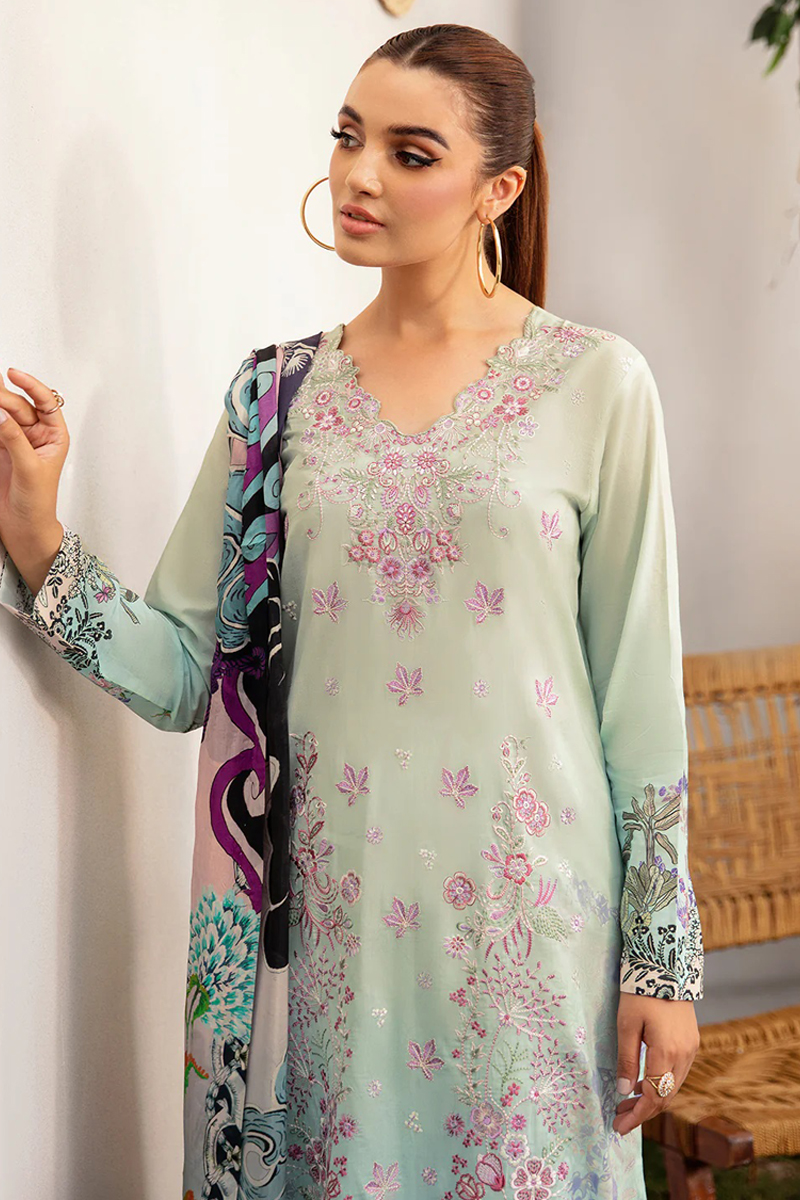 Ramsha Luxury Lawn Salwar Suit in Green