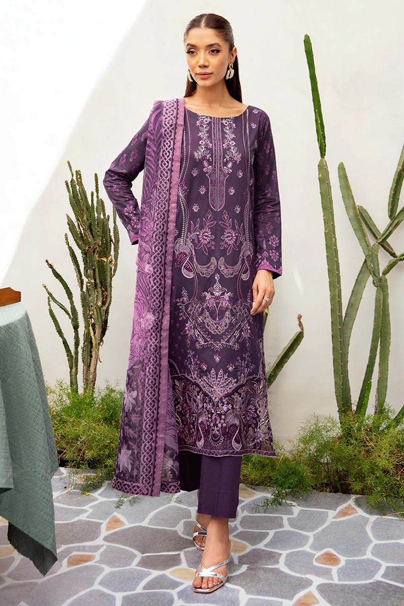 Ramsha Luxury Lawn Salwar Suit in Purple