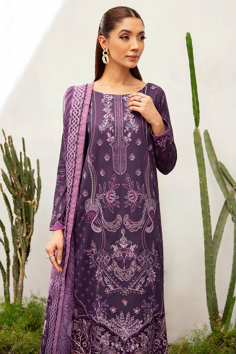 Ramsha Luxury Lawn Salwar Suit in Purple