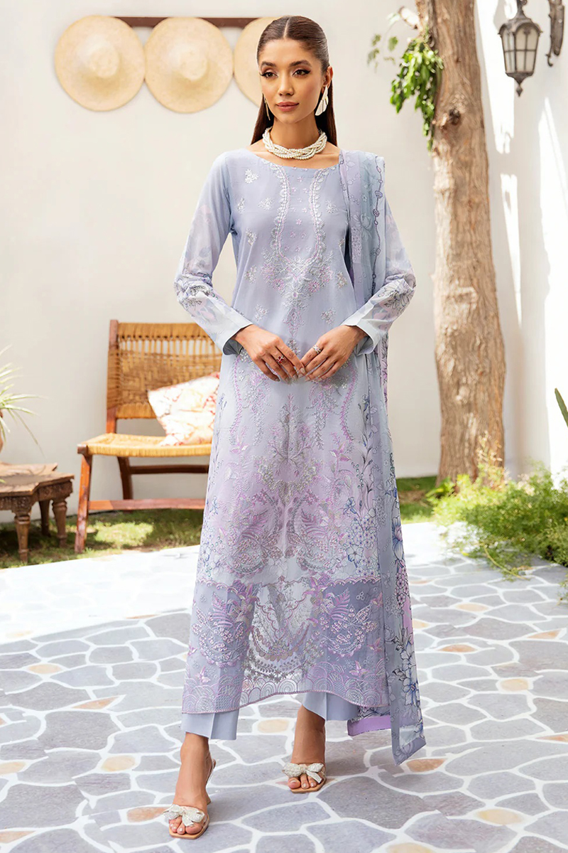 Ramsha Luxury Lawn Salwar Suit in Purple