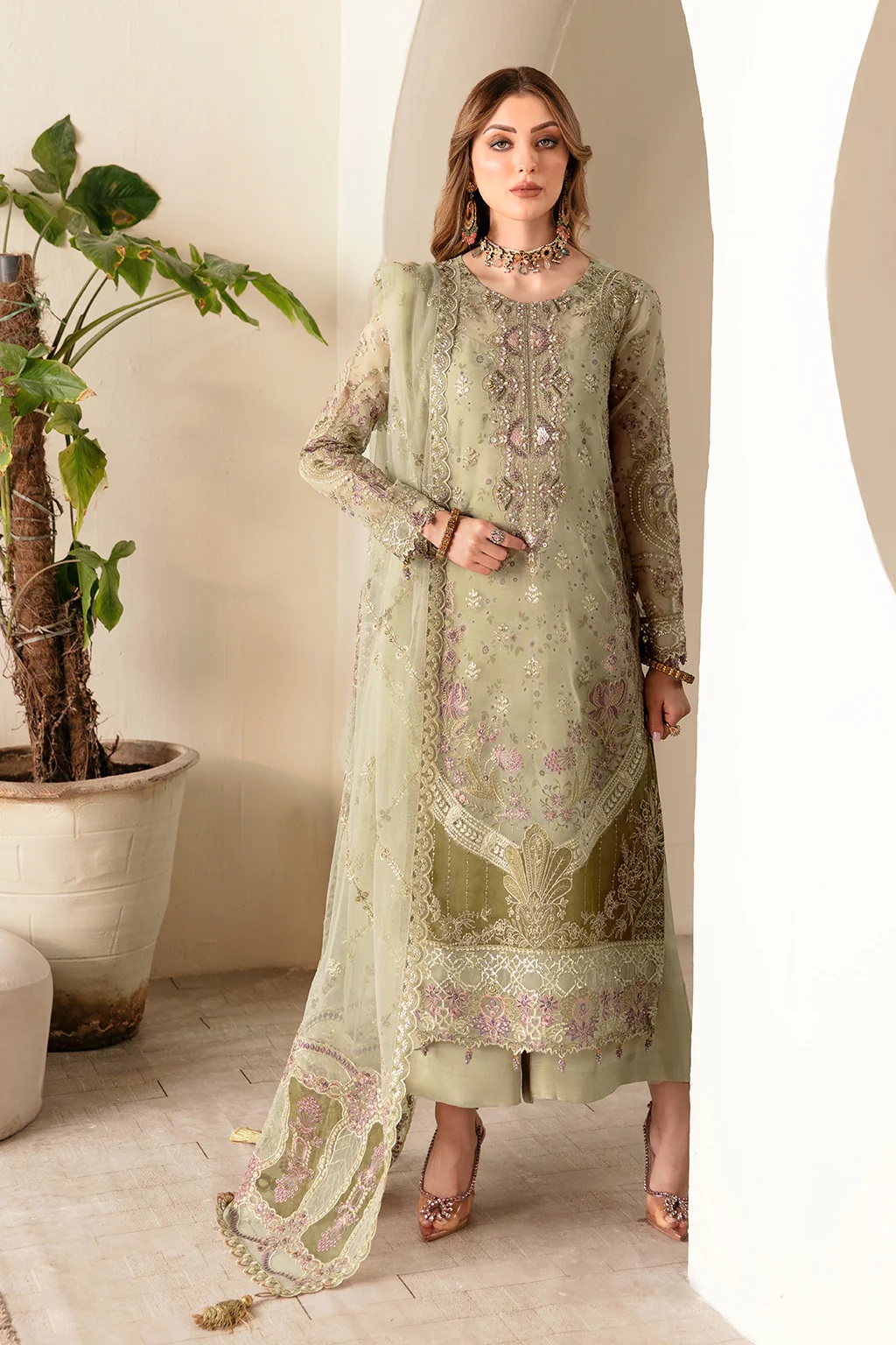 Ramsha Luxury Salwar Suit in Green