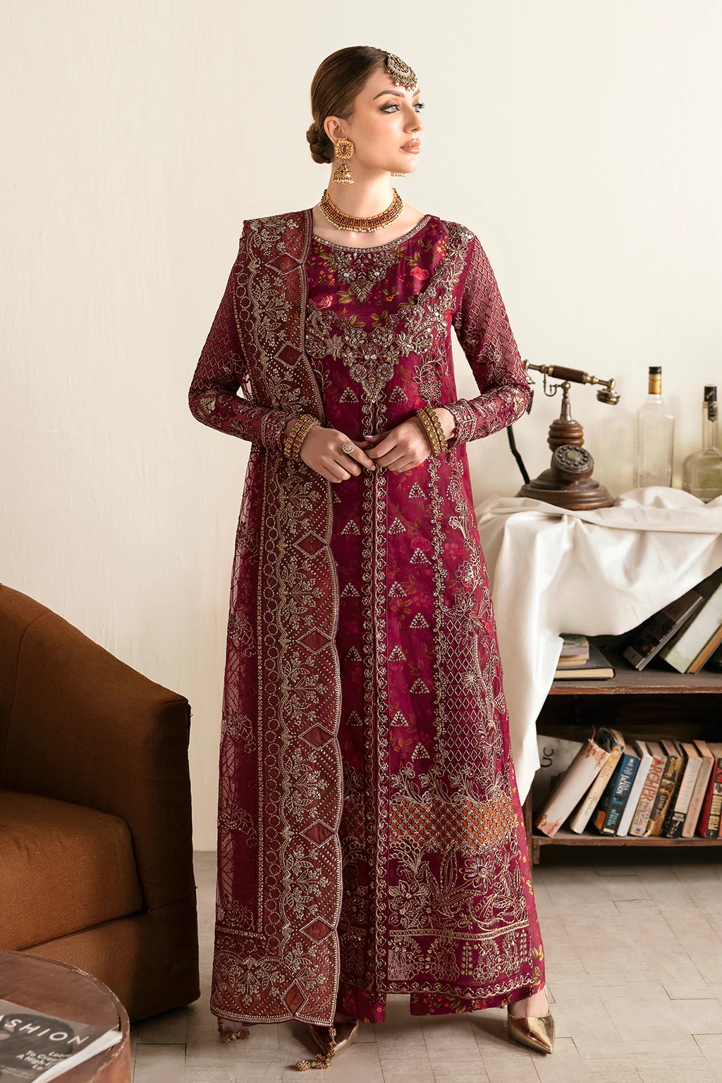 Ramsha Luxury Salwar Suit in Maroon