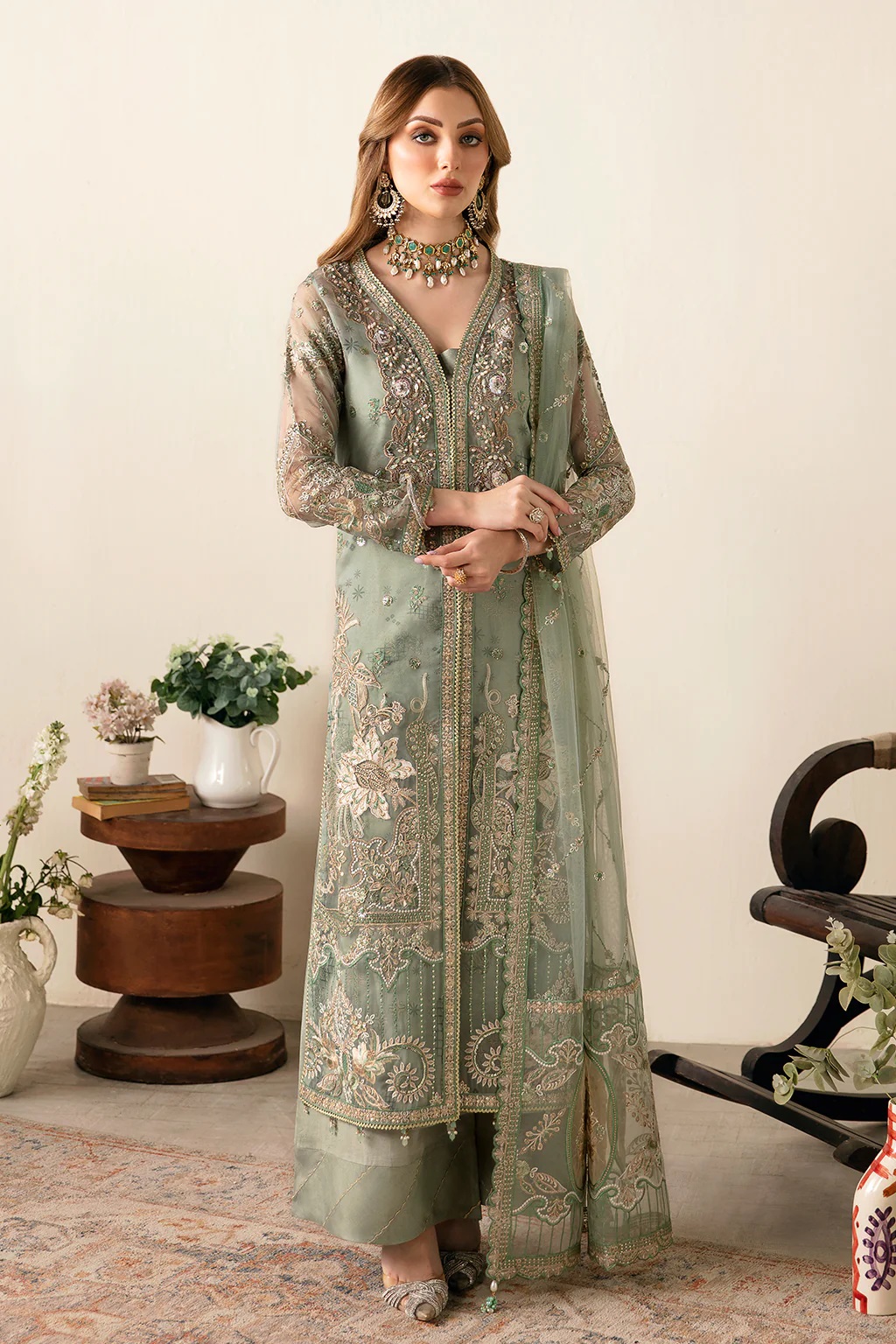 Ramsha Luxury Salwar Suit in Green