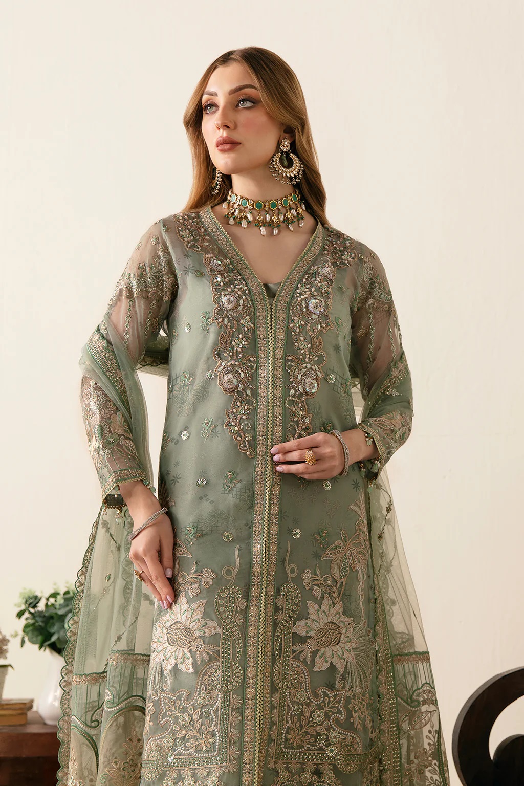 Ramsha Luxury Salwar Suit in Green