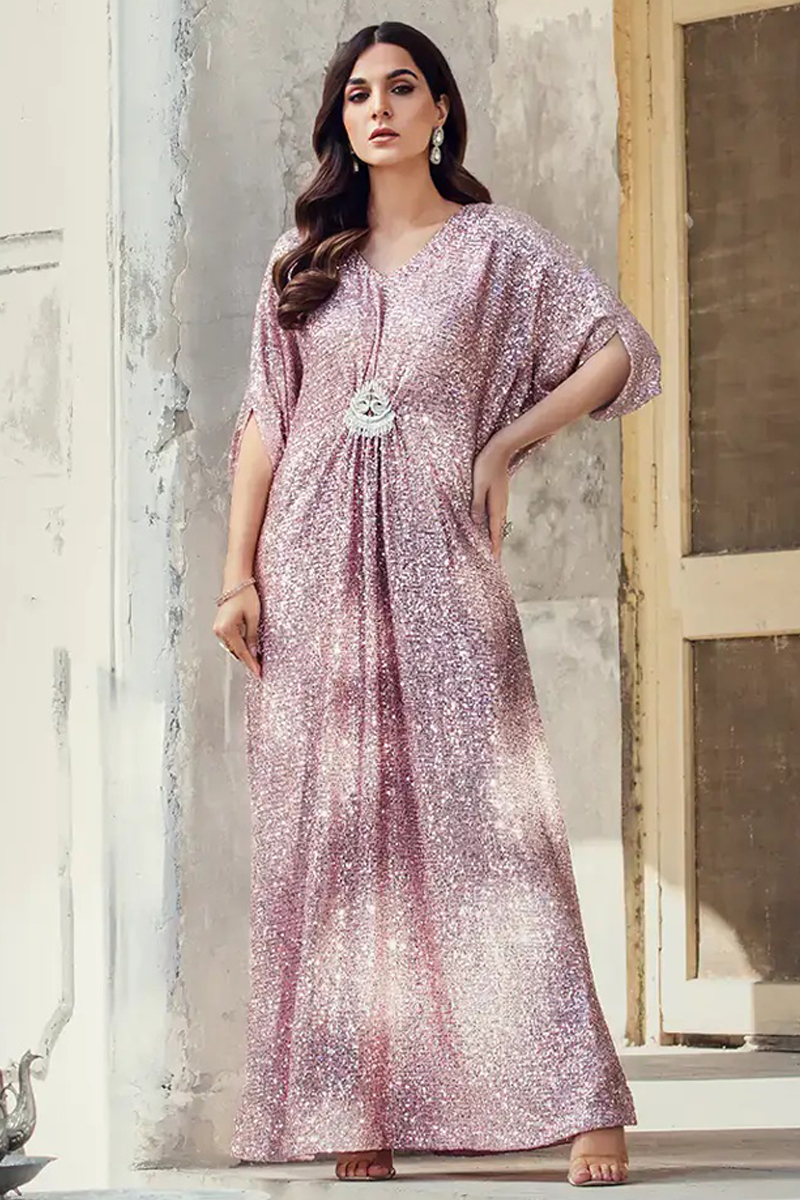 Aysa Kaftan In Shimmering Material