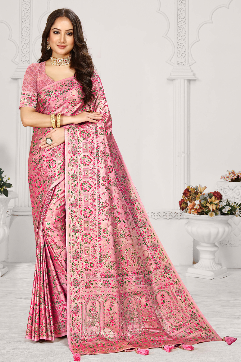 Designer Silk Saree Stone Work In Purple