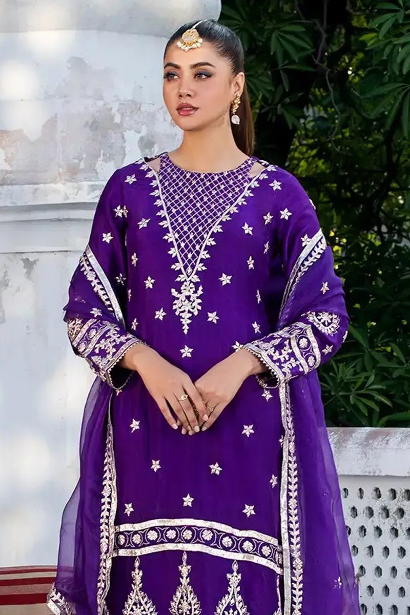 Hyra Salwar Kameez In Raw Silk