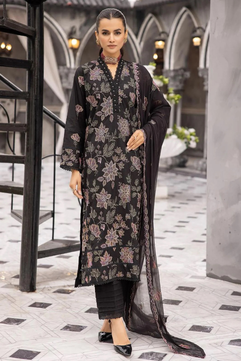 Khoobsurat Chikankari Lawn in Black