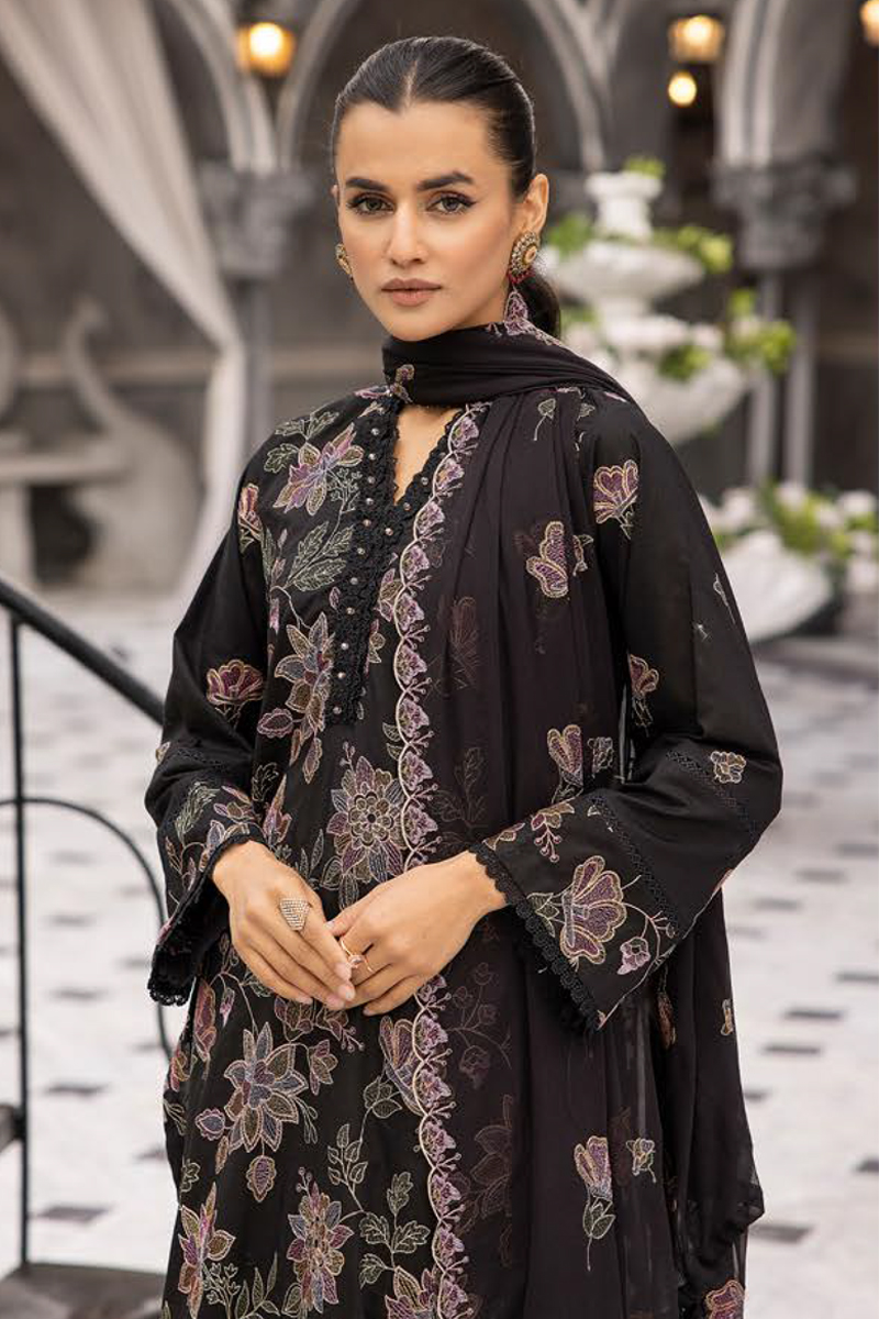 Khoobsurat Chikankari Lawn in Black