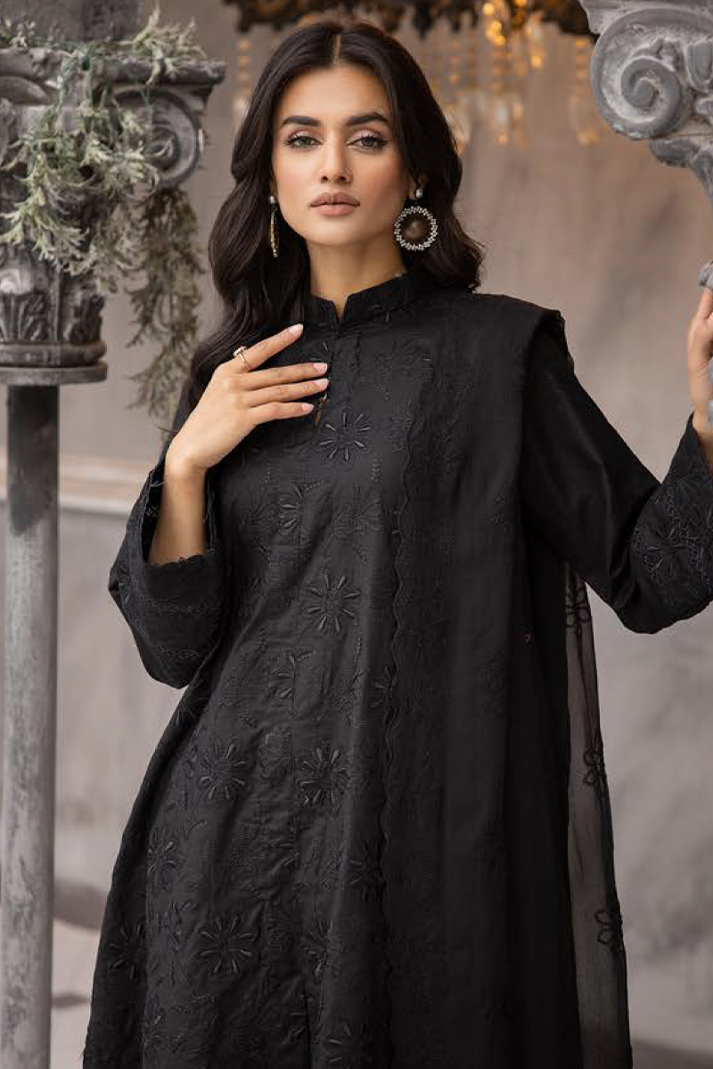 Khoobsurat Chikankari Lawn in Black