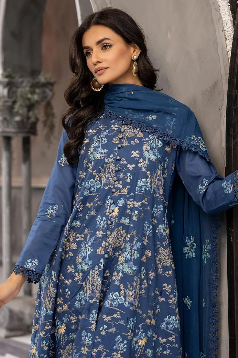 Khoobsurat Chikankari Lawn in Blue