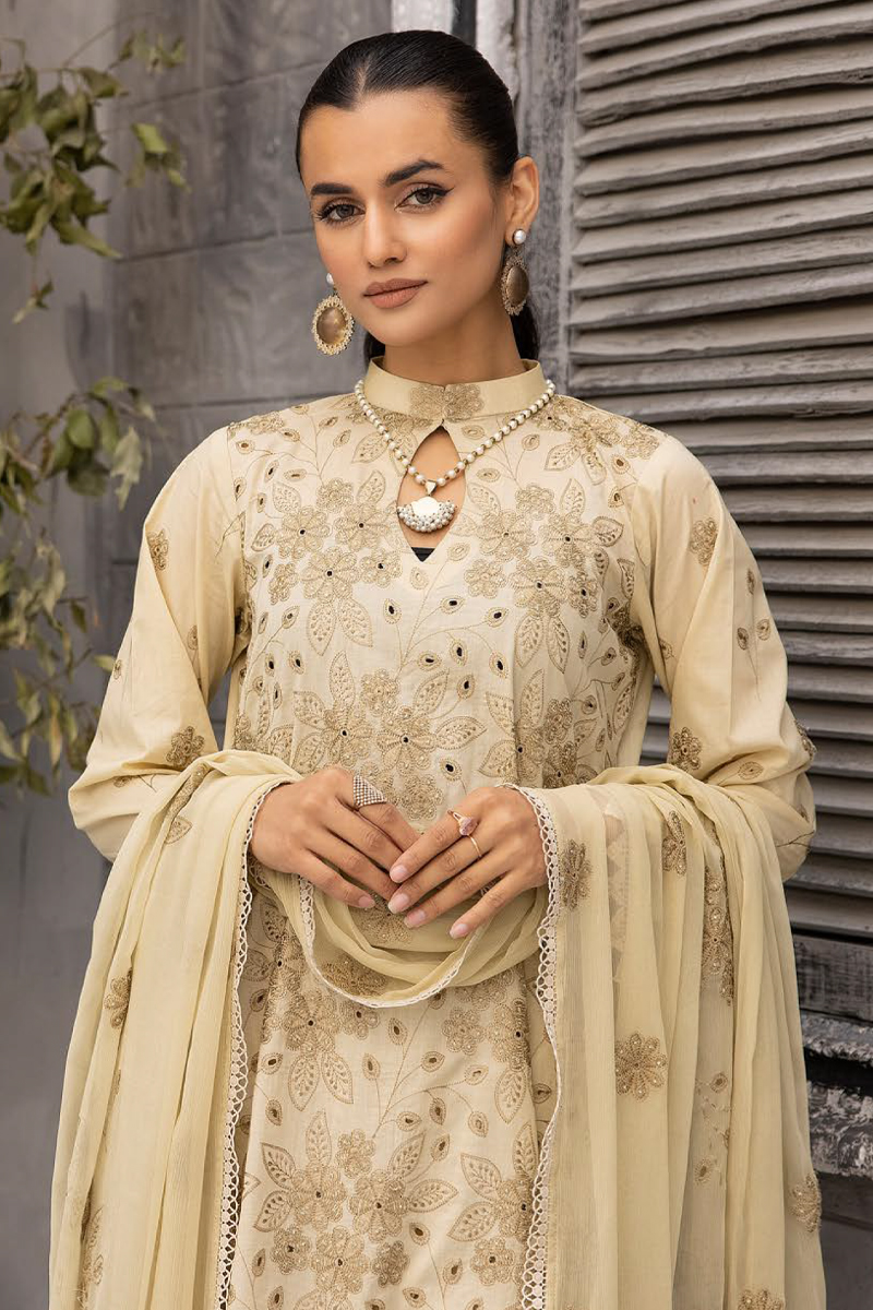 Khoobsurat Chikankari Lawn in Beige