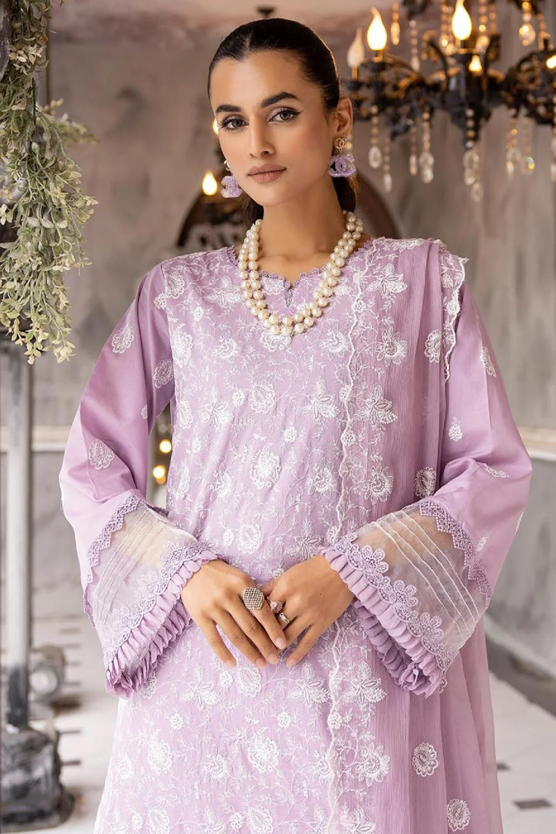 Khoobsurat Chikankari Lawn in Purple