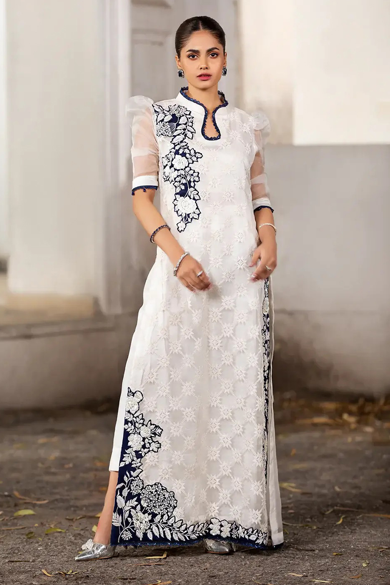 Mirha Salwar Kameez In Embroidered Organza