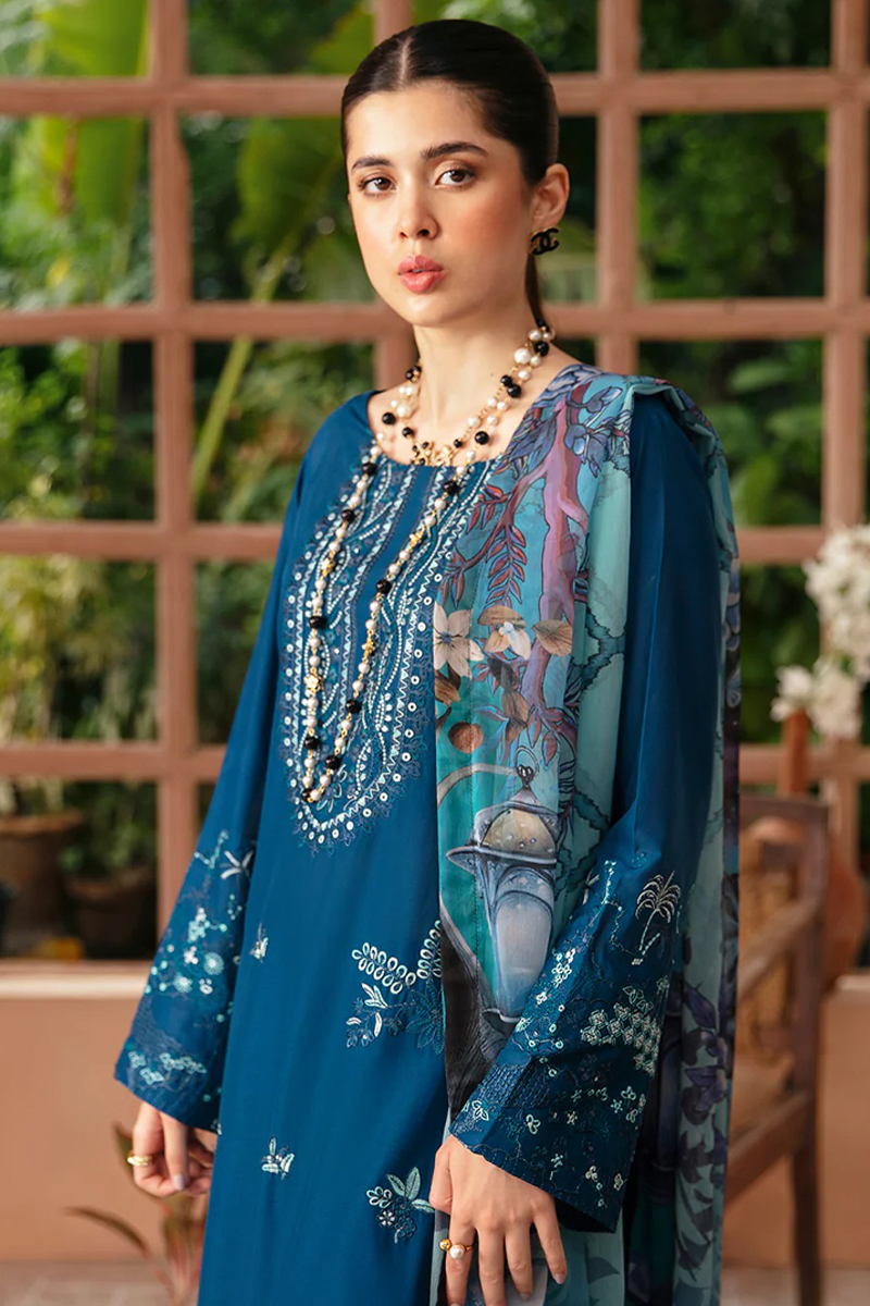 Ramsha Essentials Lawn Salwar Suit in Blue