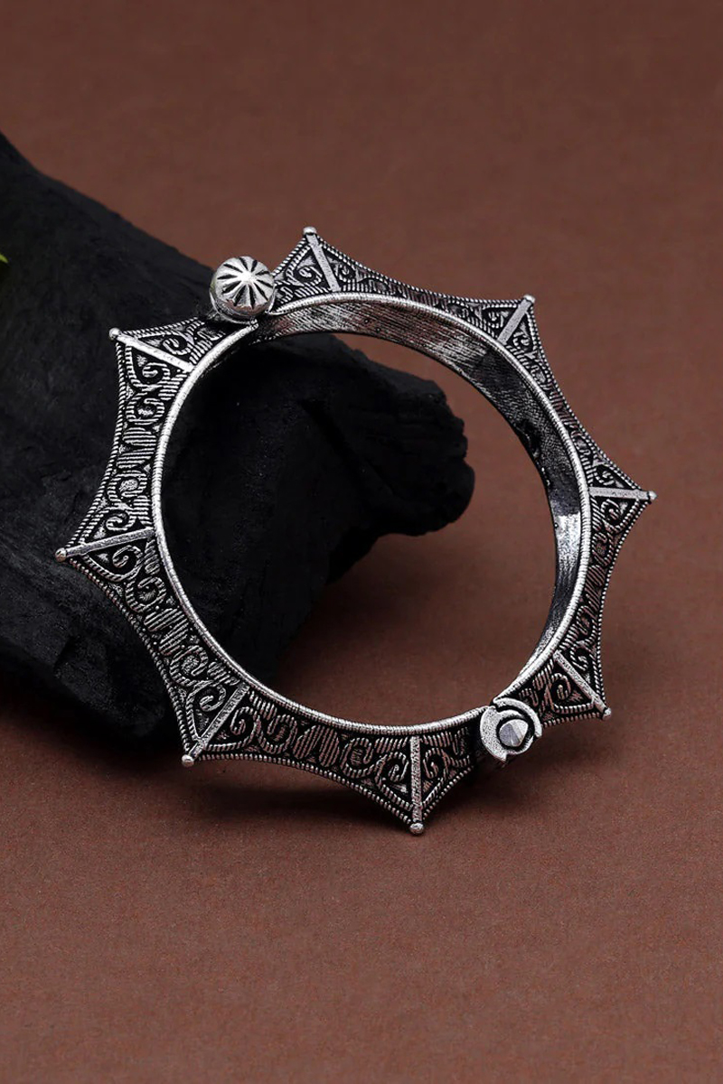 Oxidised Bracelet In Silver
