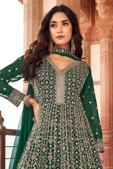 Georgette Gown In Green
