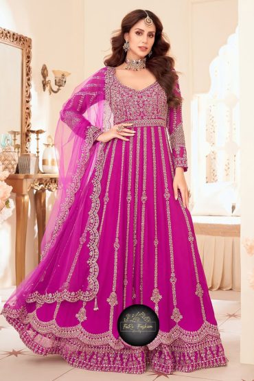 Georgette Gown In Orange