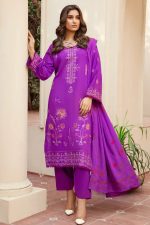 Arzoo Wool with Jacquard Shawl in Purple 201929 01