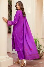 Arzoo Wool with Jacquard Shawl in Purple 201929 03