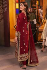 Asim Jofa Twested Silk Salwar Suit in Maroon 201890 03
