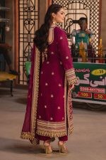 Asim Jofa Twested Silk Salwar Suit in Megenta 201873 03